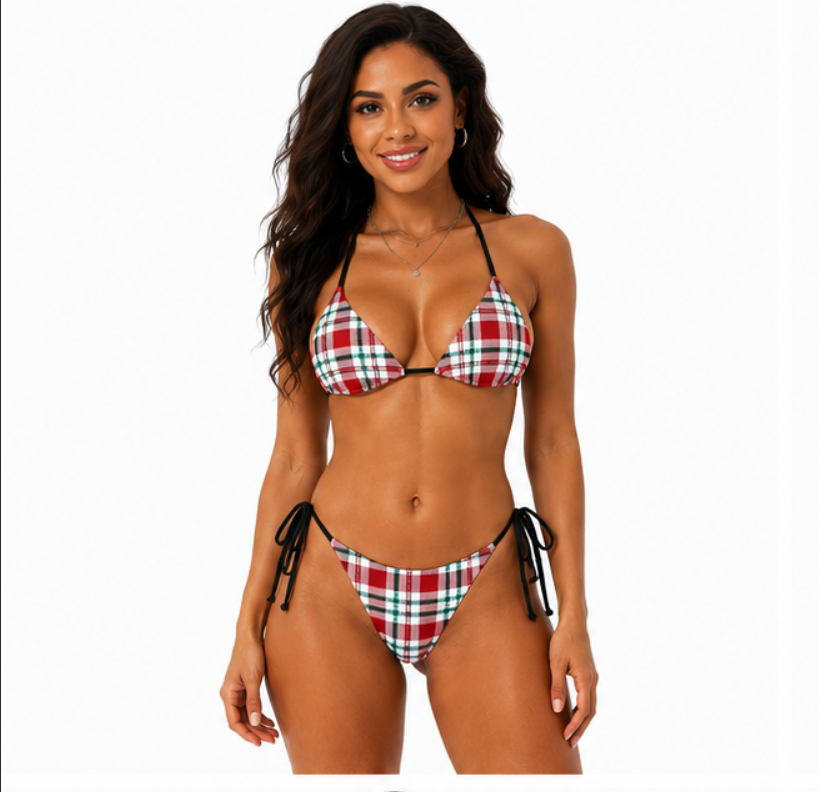 Christmas series sexy bikini new style swimsuit beach vacation strap-on two-piece set split swimsuit for women
