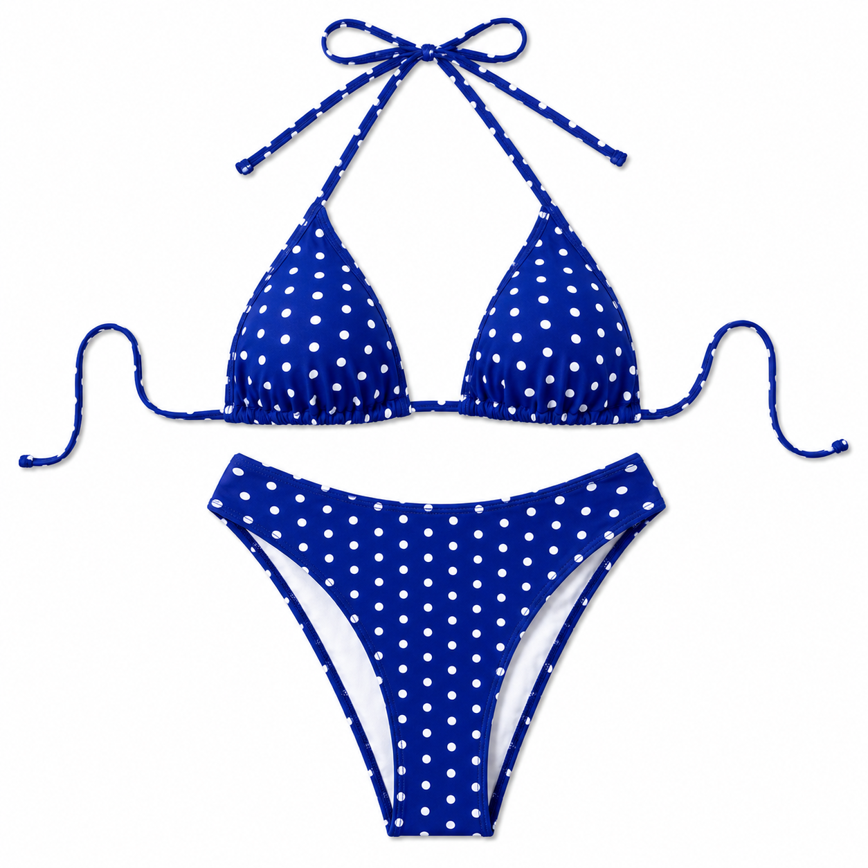 New Arrival Polka Dot Halter Three-Piece Bikini, Sexy European and American Style Split Swimsuit for Women