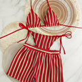 Vacation-style sexy tie-strap bikini halter shorts, sexy, cute and fresh-style swimwear