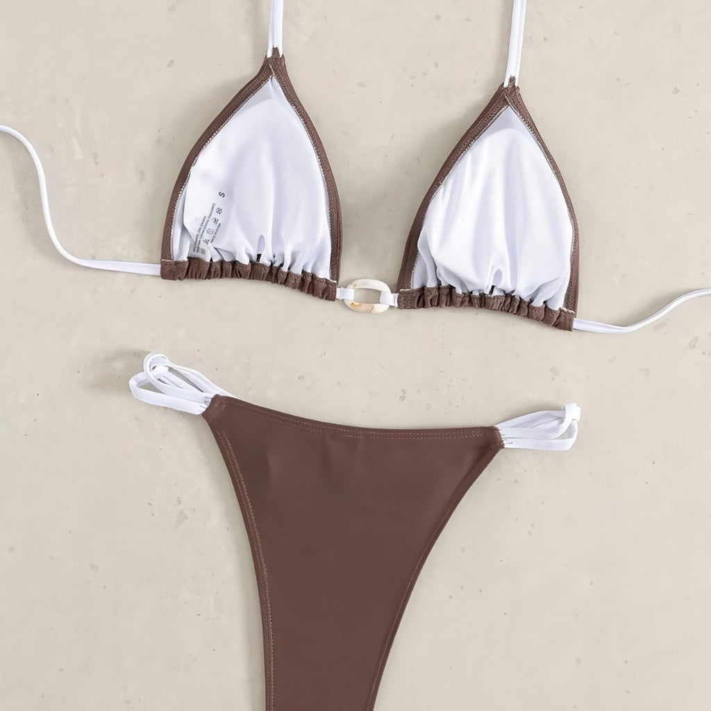 Sexy solid color minimalist ins-style bikini