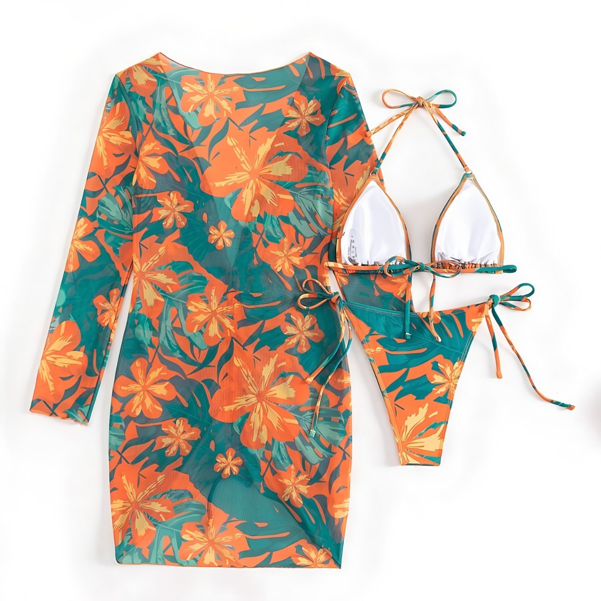 New Women's Split Swimsuit, Bikini with Ties, Sexy Beach Bikini for Women