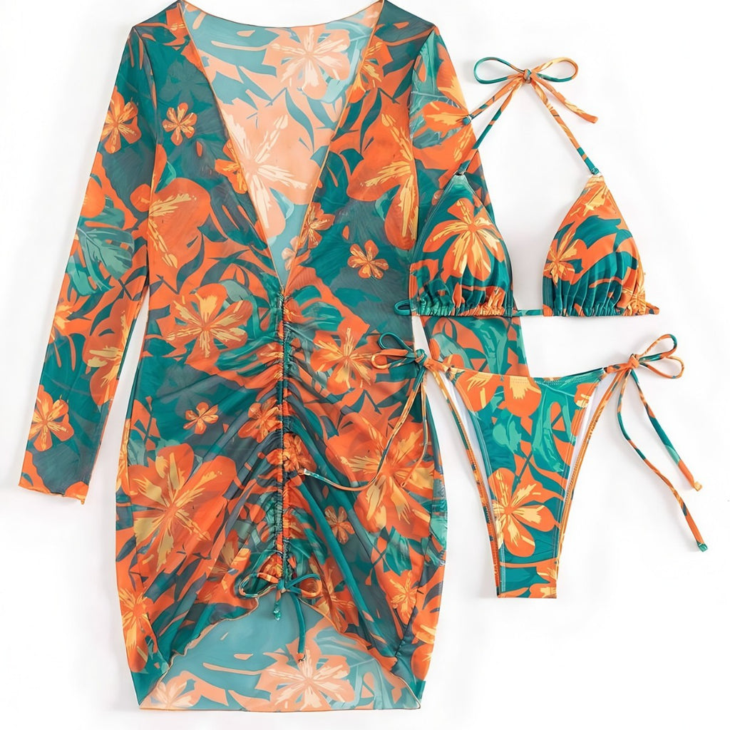 New Women's Split Swimsuit, Bikini with Ties, Sexy Beach Bikini for Women