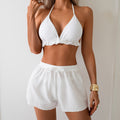 Floral Print Bikini, Elegant Printed Separated Swimsuit for Women with Push-up Design for Small Busts