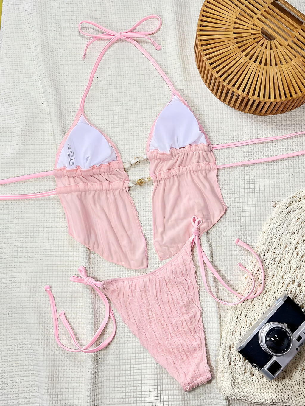 2026 New Solid Color Women's Split Bikini Swimsuit