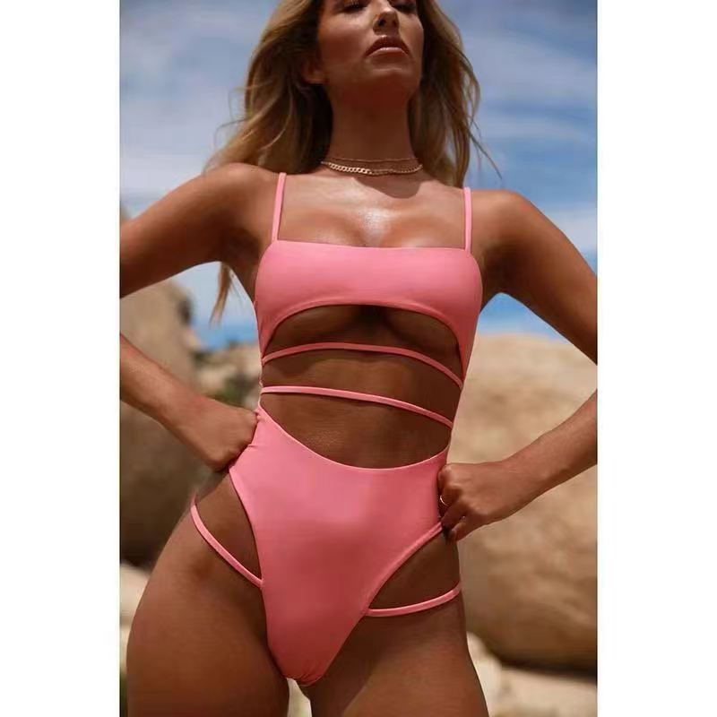 New one-piece bikini swimsuit for women, black